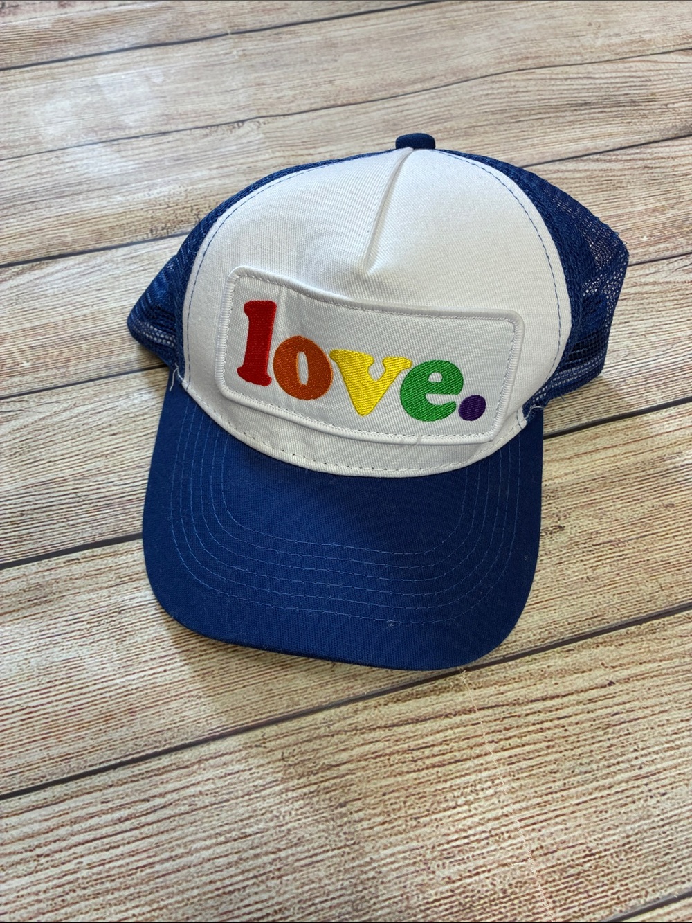 PH The Phluid Project Love Patch Mesh Trucker Hat NWT